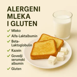 Alergije kod dece 1 Alergeni mleka (f2, f6, f77, f78, e204) i gluten (f79)